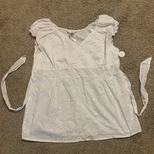 NWT Lemon Kiss White Eyelet Blouse 2X